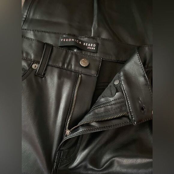 Veronica Berad Maera Extra High Rise Skinny Faux Leather Pants size 27 - Picture 12 of 13